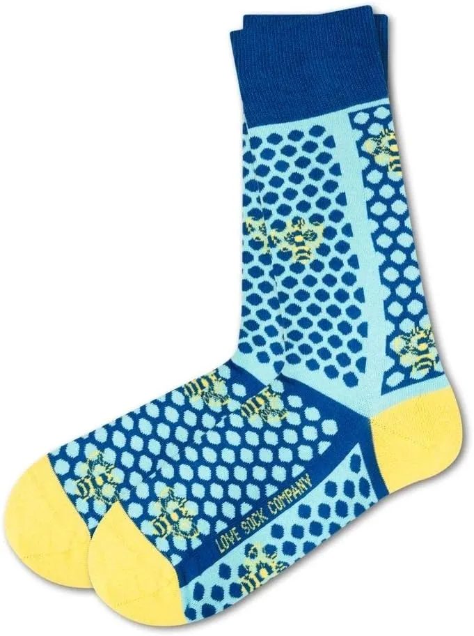 Men's Funky Dress Socks - Colorful Funky Business Casual Socks for Men - Organic Cotton Patterned Socks - 3 Pack