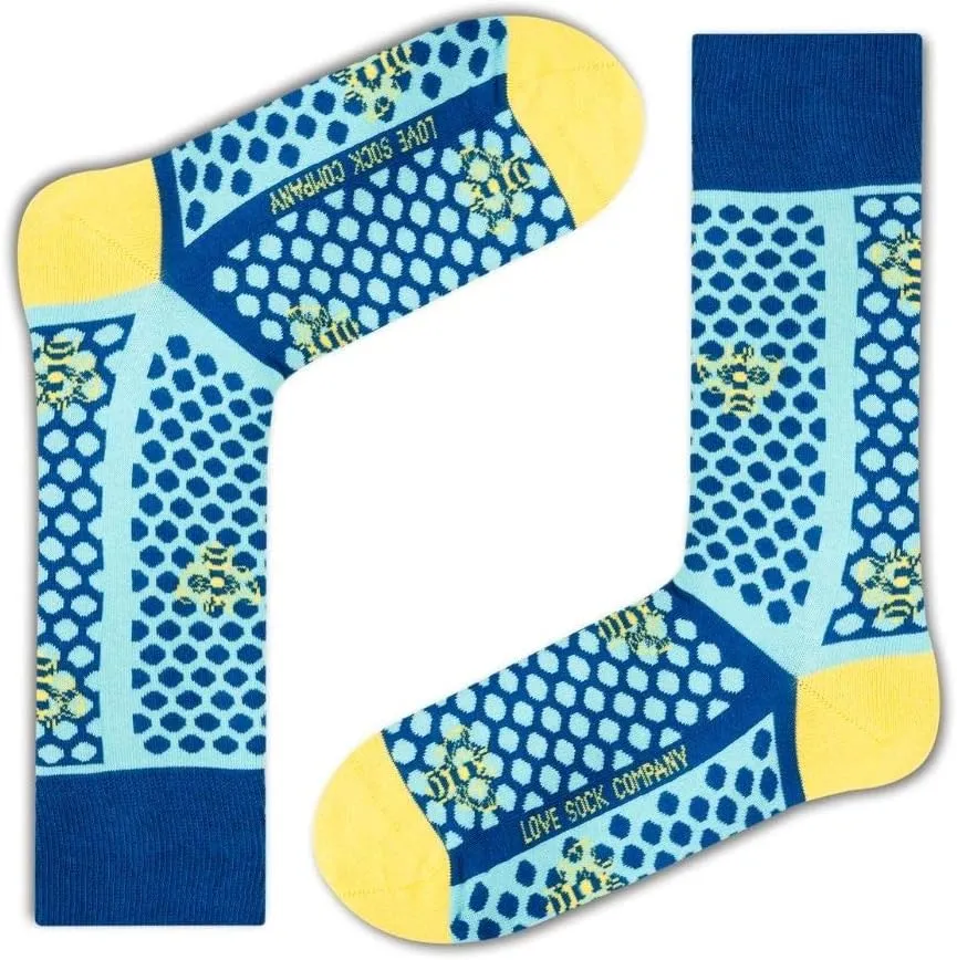 Men's Funky Dress Socks - Colorful Funky Business Casual Socks for Men - Organic Cotton Patterned Socks - 3 Pack