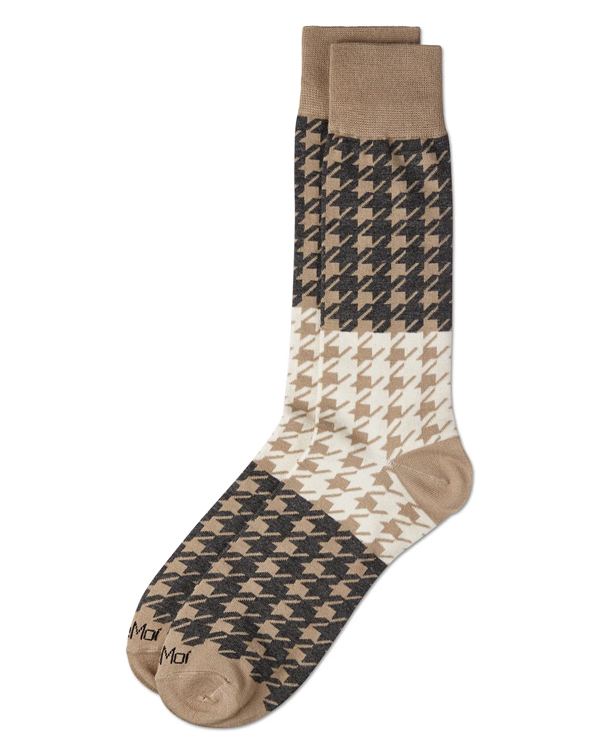 Men's Houndstooth Bamboo Dress Crew Socks