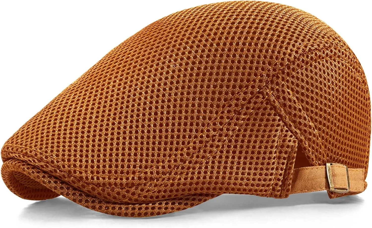 Men's Mesh Cap Breathable Summer Newsboy Hat Adjustable Beret Ivy Cap Irish Cabbie Driving Hunting Hats