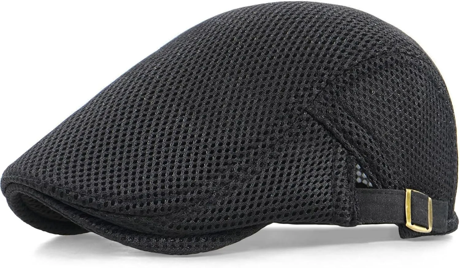 Men's Mesh Cap Breathable Summer Newsboy Hat Adjustable Beret Ivy Cap Irish Cabbie Driving Hunting Hats