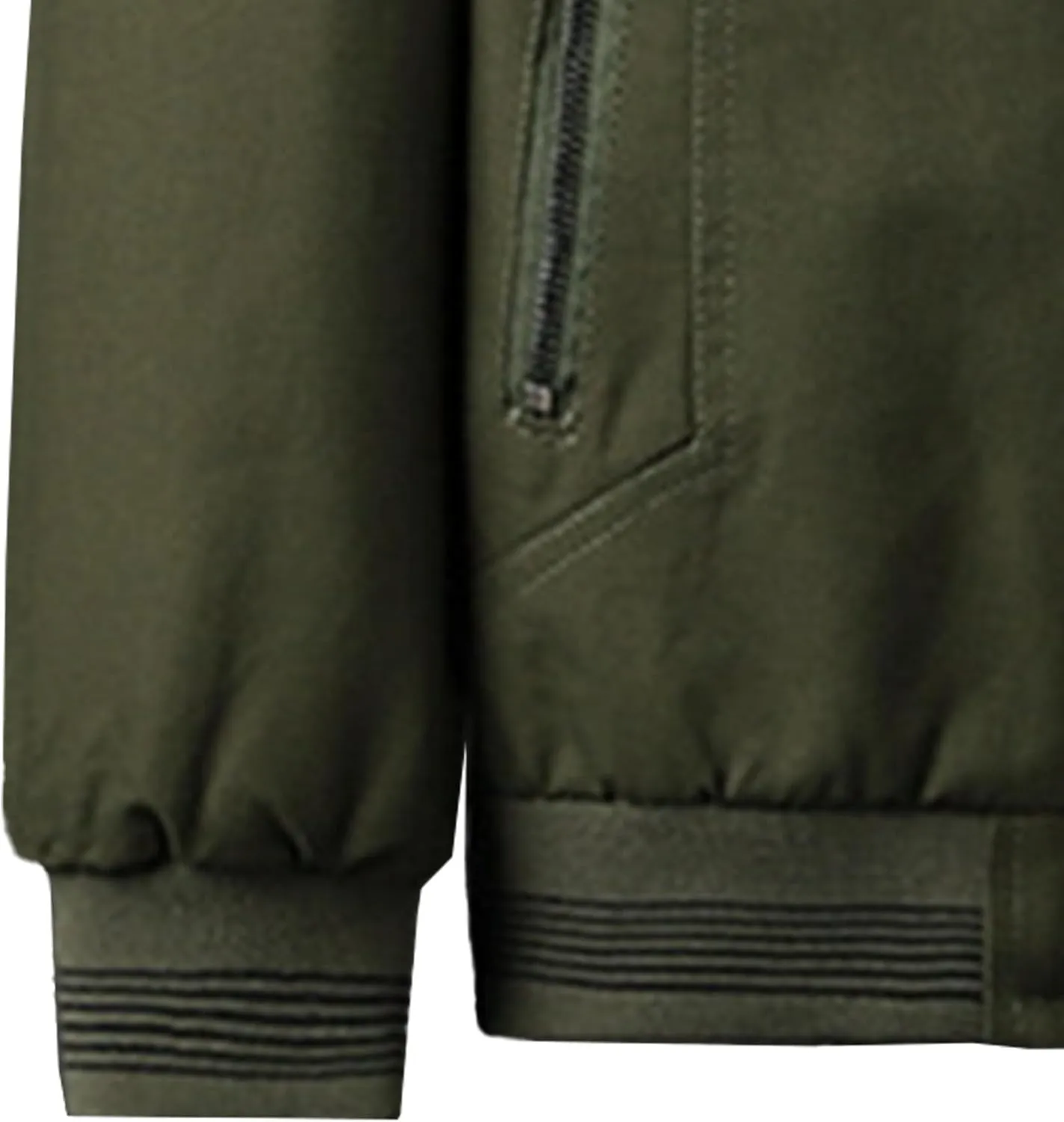 Men's Mock Neck Casual Bomber Jacket Zip Up Windproof Sport Cotton Jacket Warm Winter Lightweight Padded Coats