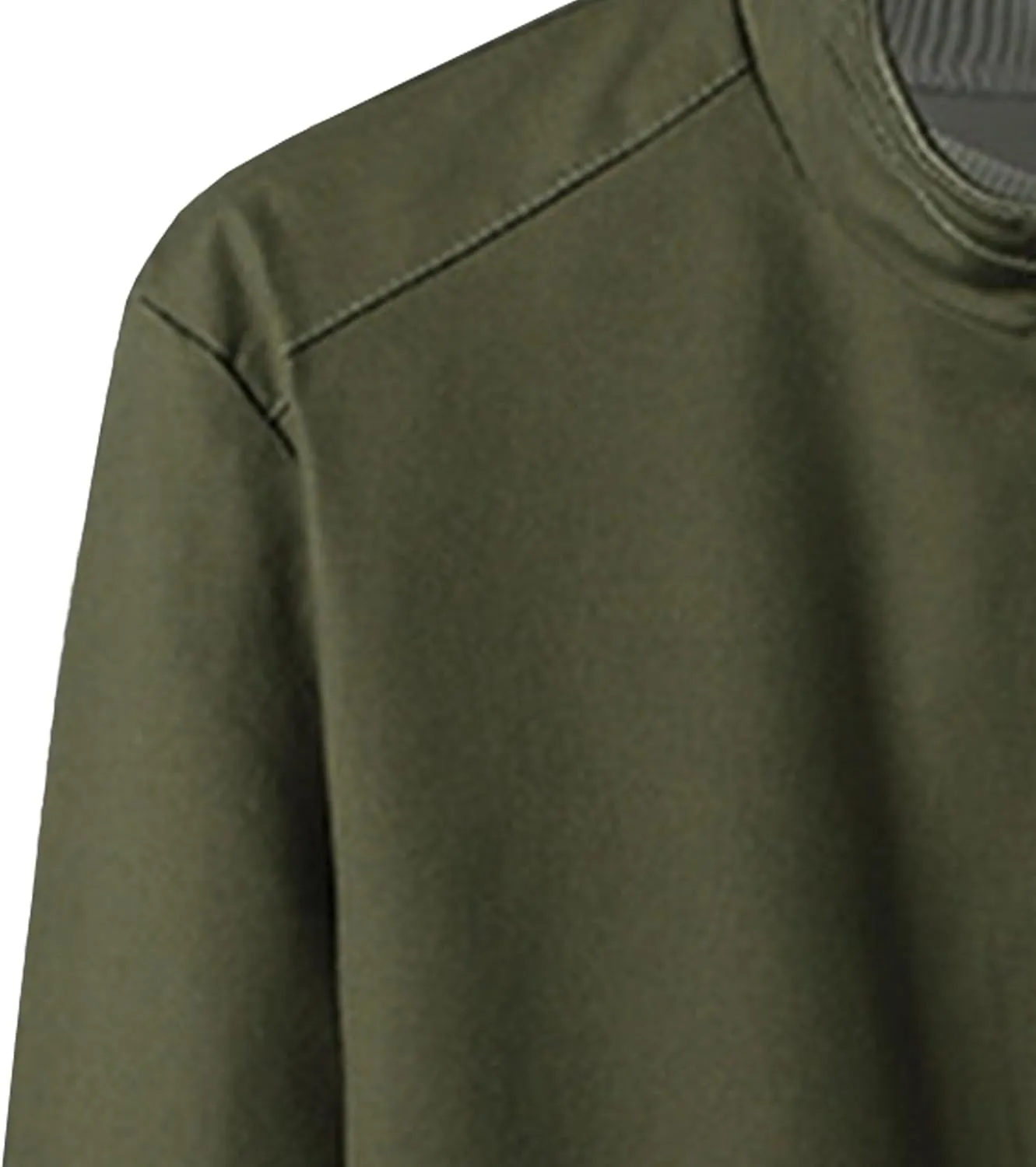 Men's Mock Neck Casual Bomber Jacket Zip Up Windproof Sport Cotton Jacket Warm Winter Lightweight Padded Coats