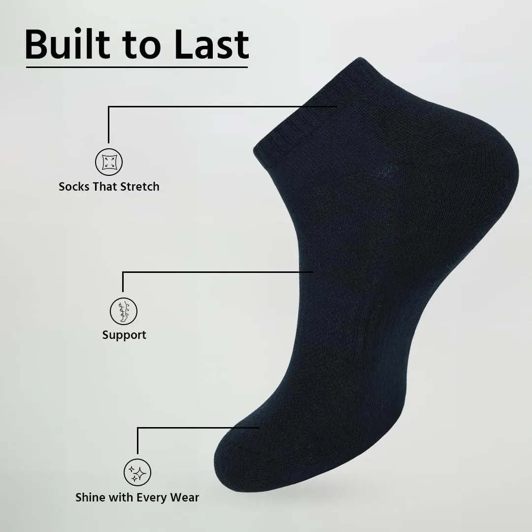 Mens No Show Mesh Socks |Pack of 4| Non Slip Invisible Low Cut Athletic Running Novelty Casual Invisible Liner Sock
