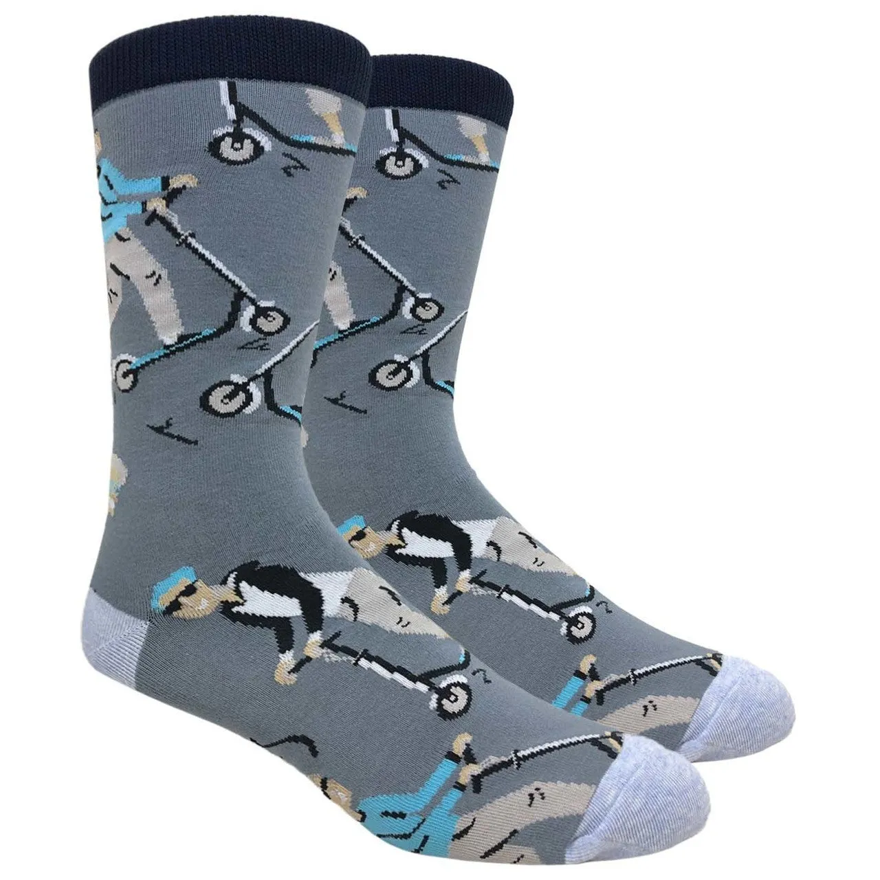 Men's Novelty Crew Socks - Scooters