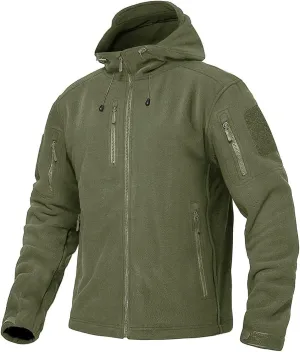 Men's Outwear Full Zip Hood Camping Hiking Hiking Workwear Jacket Windbreaker Fleece Jacket