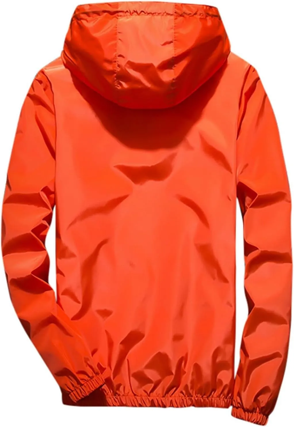 Men's Rain Jacket Casual Lightweight Waterproof Windbreaker Refleciton Zip Up Jackets with Hood for Mens