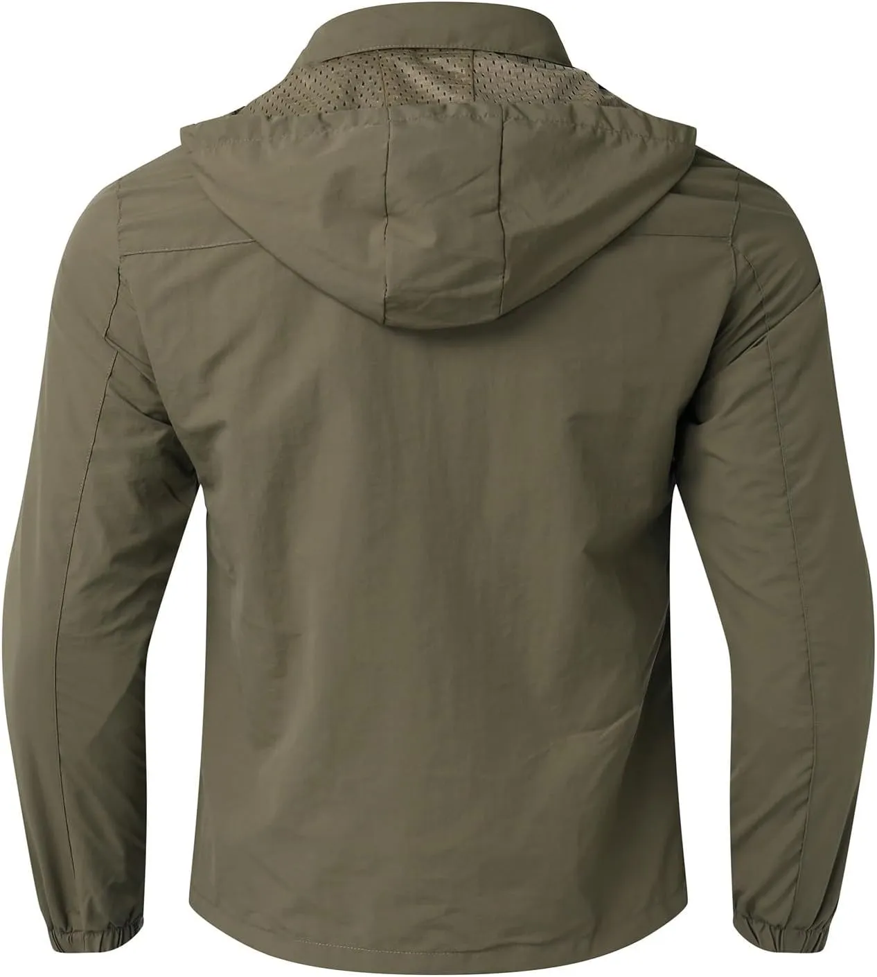 Mens Rain Jacket Waterproof with Hooded Hiking Coat Lightweight Windbreaker Travel Hiking