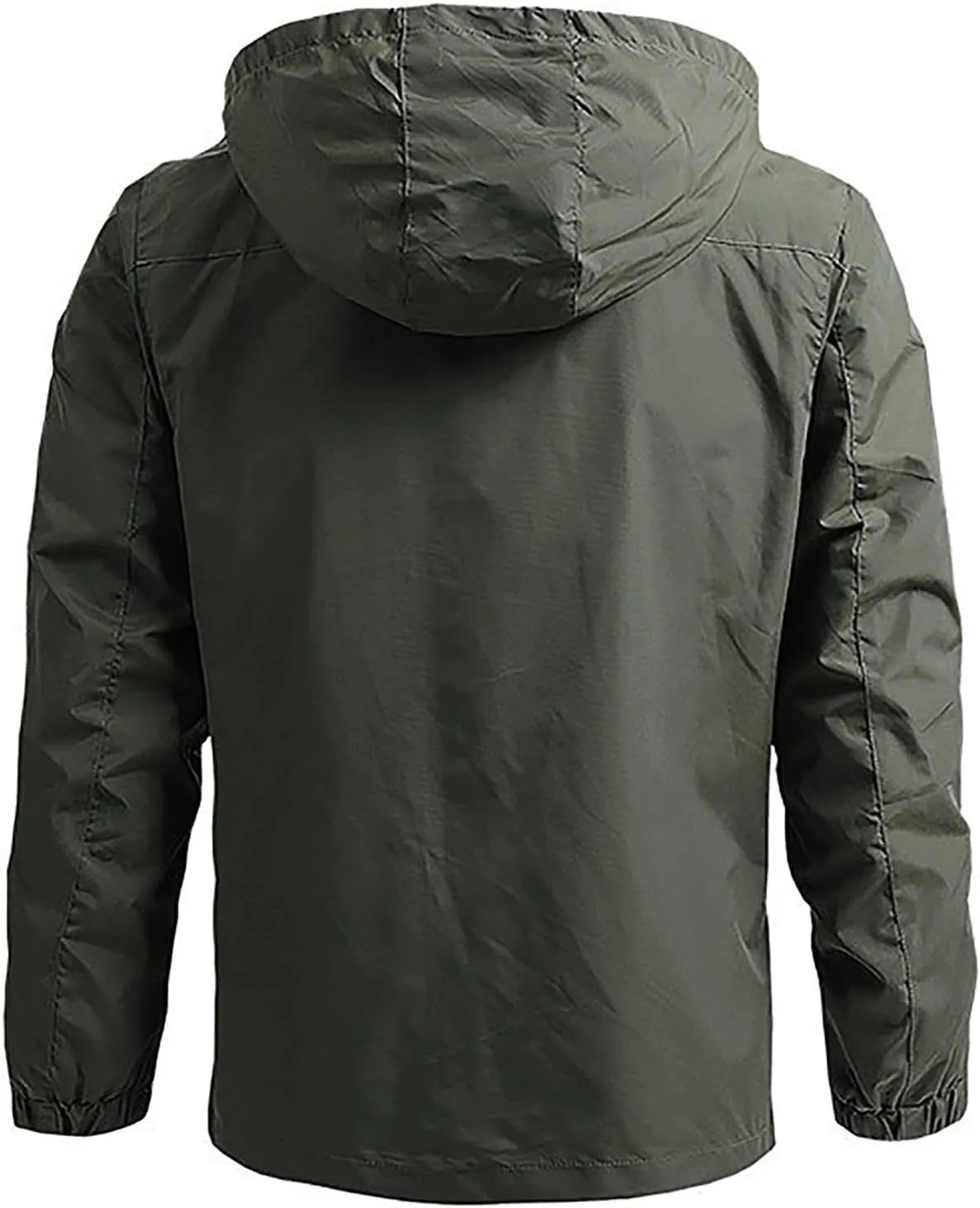 Mens Rain Jacket Waterproof with Hooded Hiking Coat Lightweight Windbreaker Travel Hiking