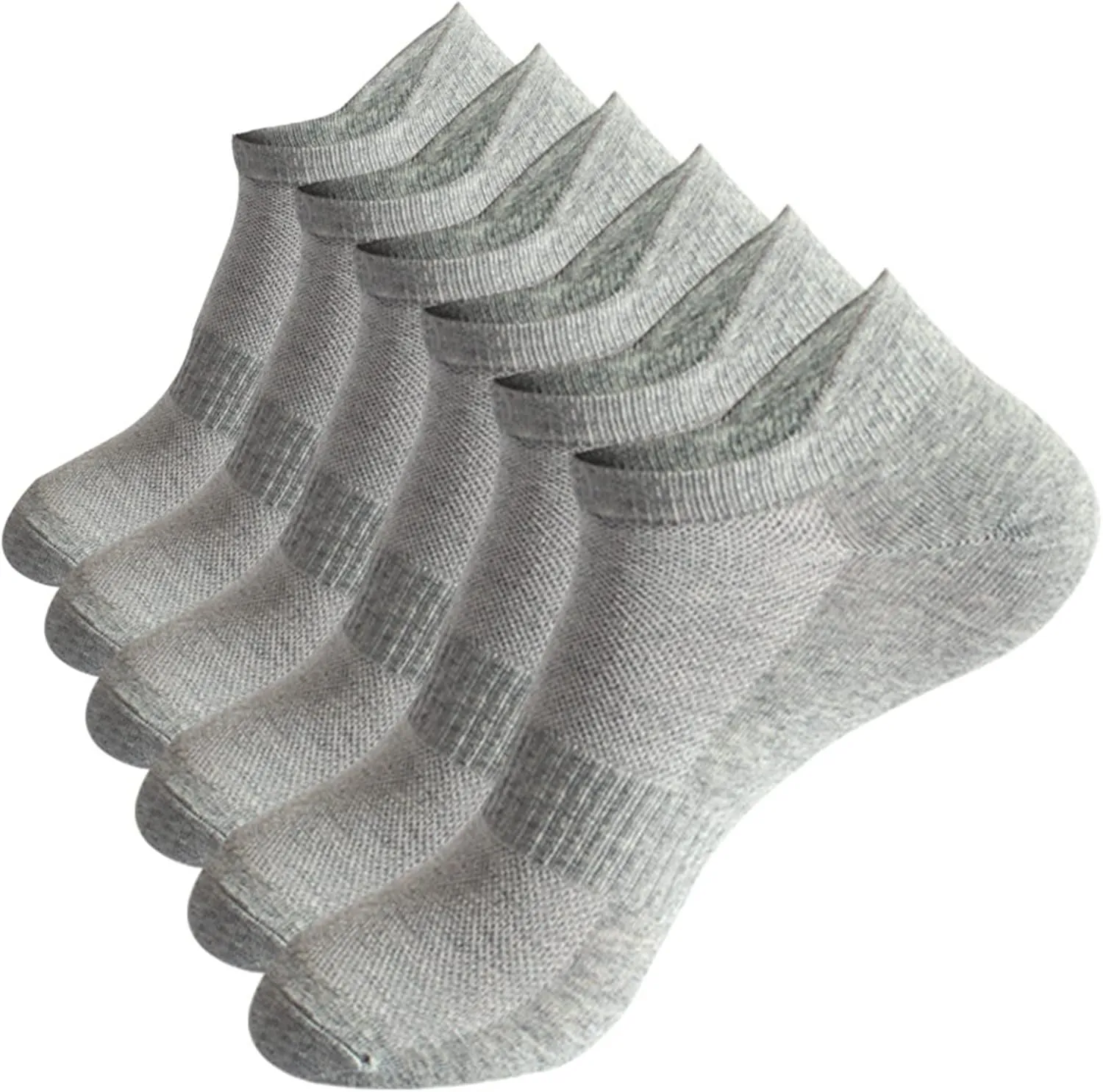 Mens Socks 3 Pairs Thin Breathable Sweat Absorbing Solid Color Casual No Show Running Invisible Lined Athletic Socks