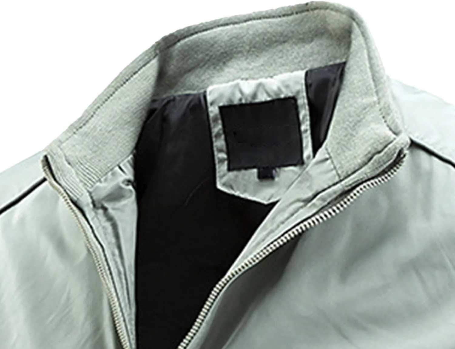 Men's Stand Collar Windproof Windbreaker Lightweight Sportwear Bomber Jackets Full Zip Casual Padded Coats