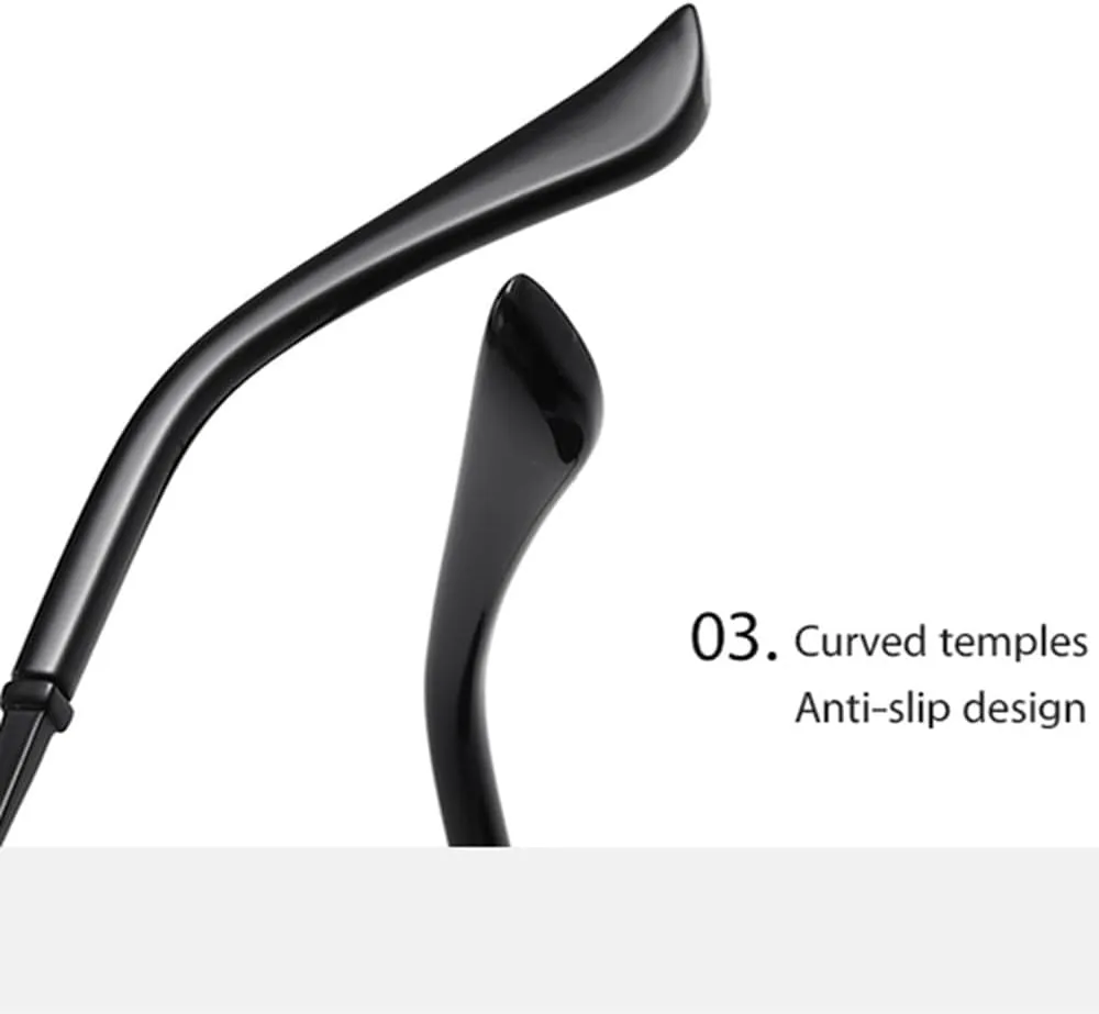 Men's Sunglasses UV400 Anti Glare Sun Glasses Driving Goggles Metal Eyeglasses Frame Travel Eyewear