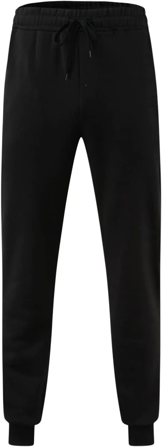 Mens Sweatpants with Pockets Fleece Elastic Bottom Men's Sports Heavyweight Jogger Pants Sweatpants for Men Trousers