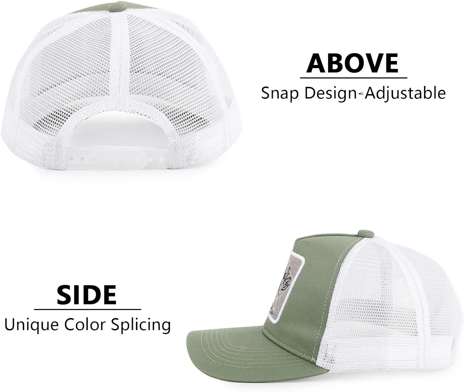 Mens Trucker Hats Mesh Snapback Animal Baseball Hats Unisex Running Sport Cap for Women Men