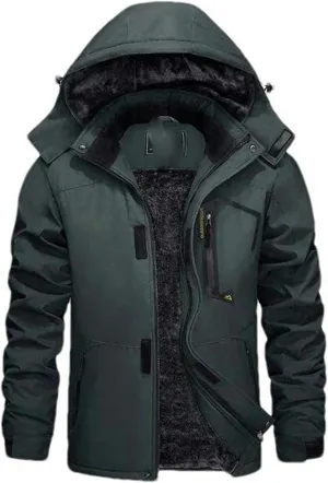 Men's winter ski jacket waterproof warm thickened fleece mountaineering jacket men's parka