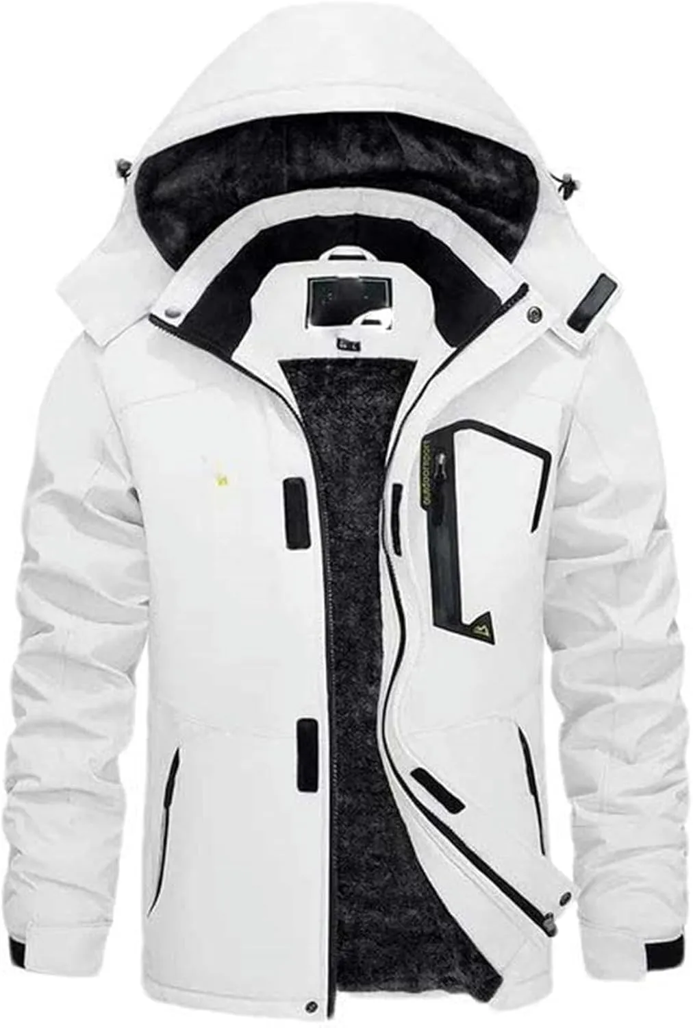 Men's winter ski jacket waterproof warm thickened fleece mountaineering jacket men's parka