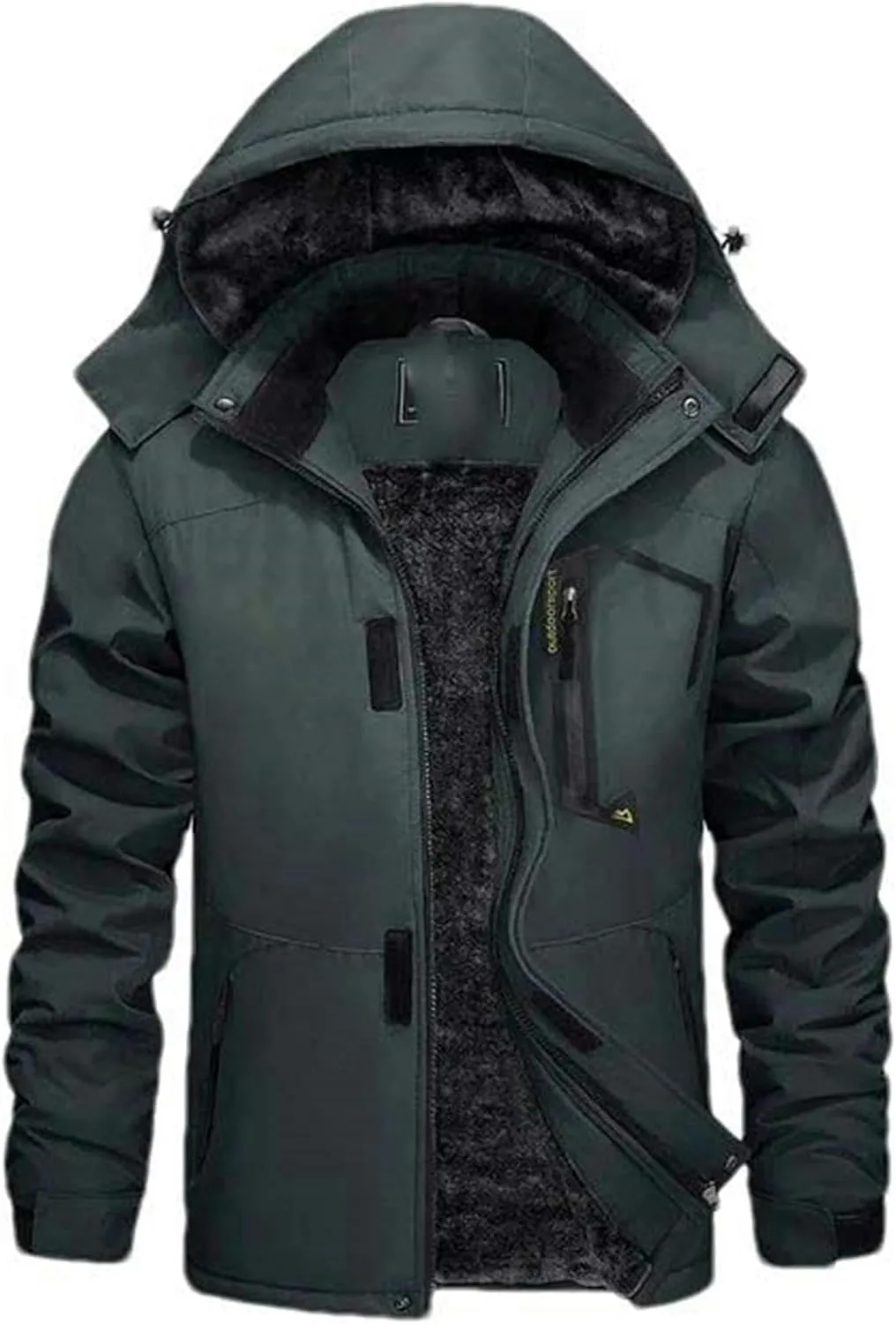 Men's winter ski jacket waterproof warm thickened fleece mountaineering jacket men's parka