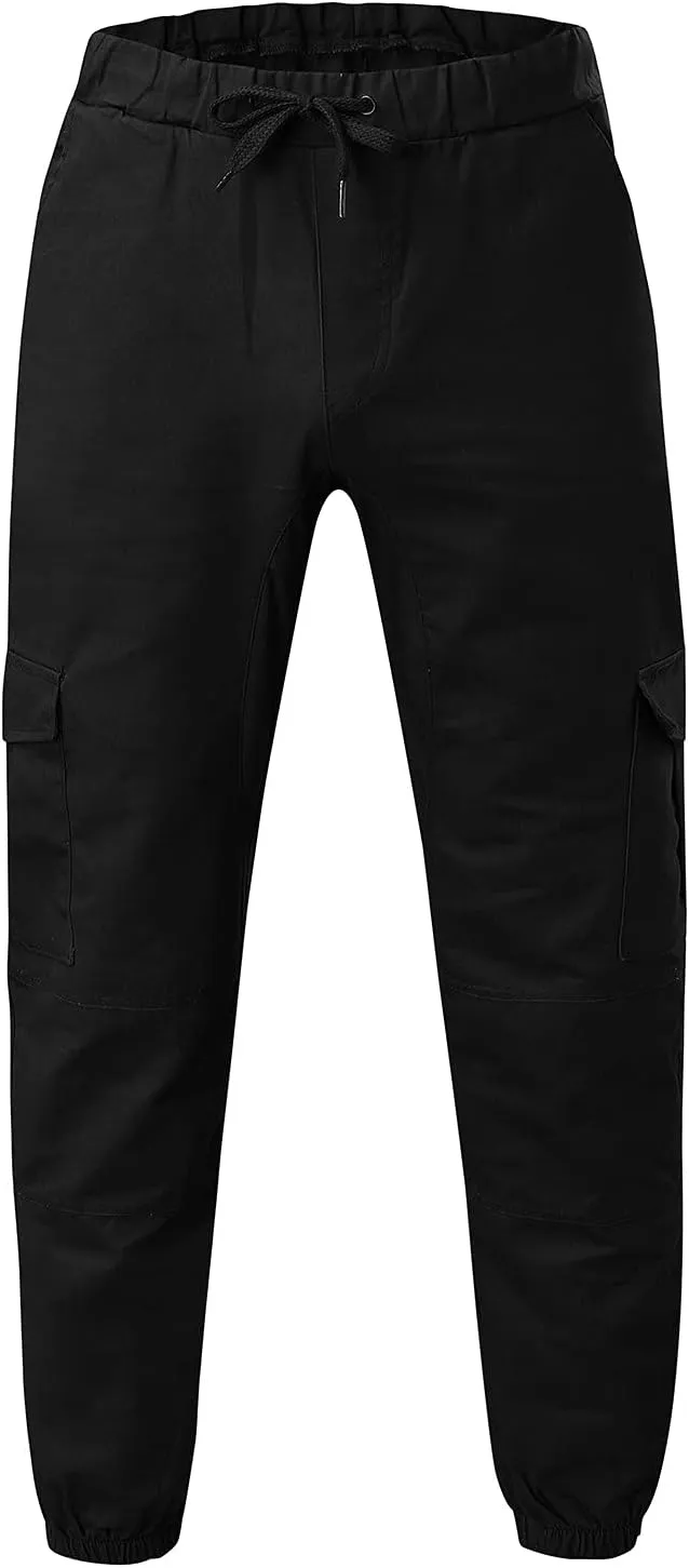 Mens Workout Cargo Sweatpants Casual Trousers Pants Sweatpants for Men with Pockets Men's Basic Active Tapered Jogger
