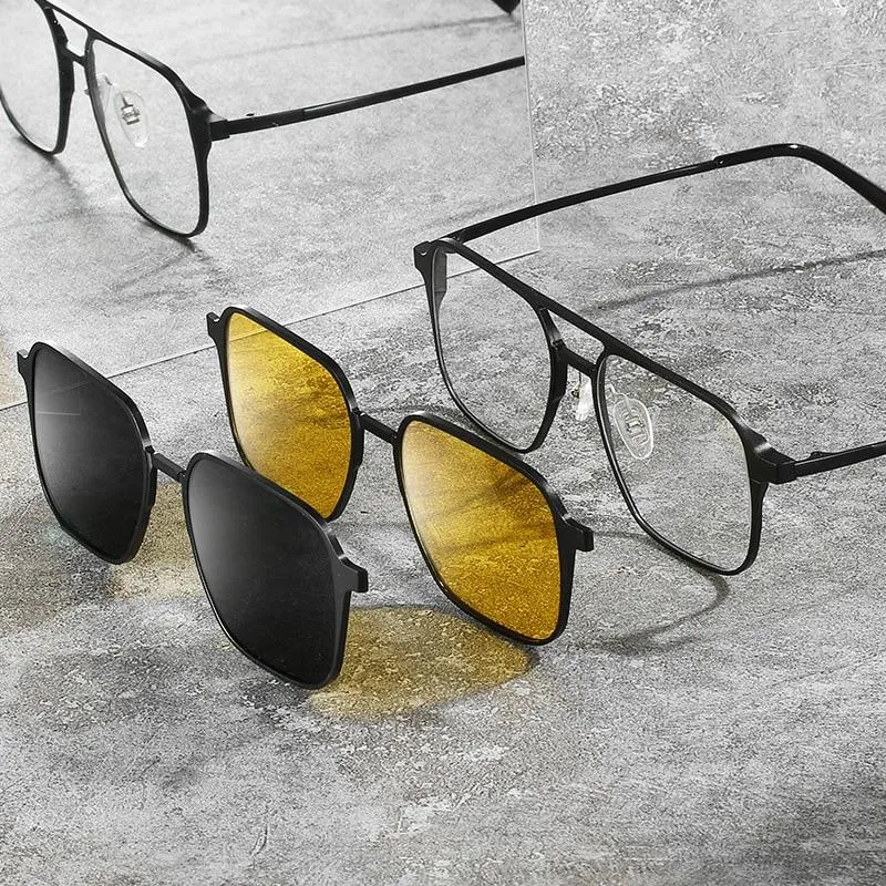 Metal Magnetic Eyeglasses Frame Sunglasses Cover Glasses