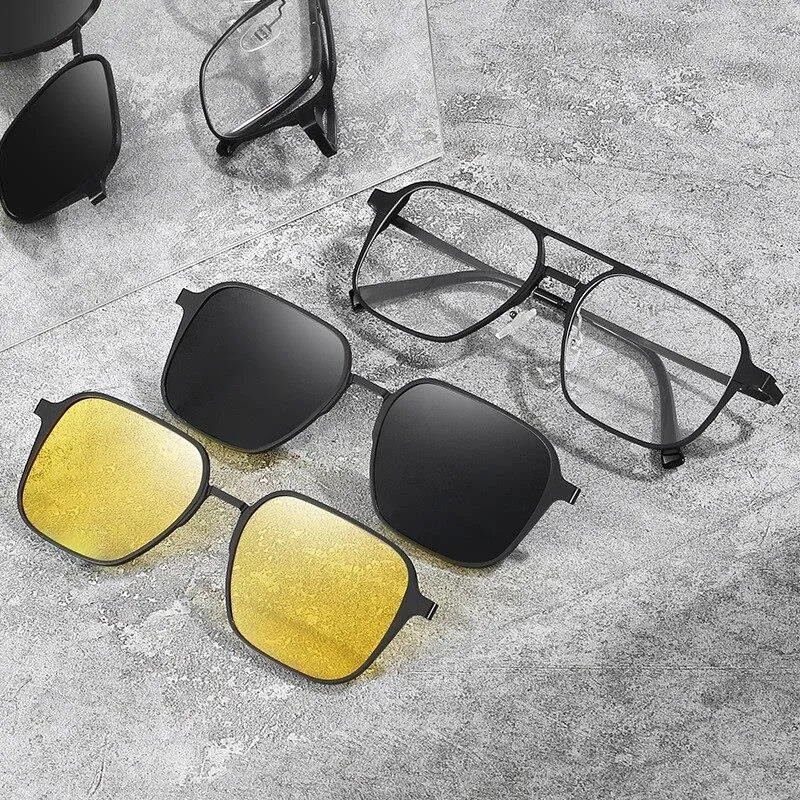 Metal Magnetic Eyeglasses Frame Sunglasses Cover Glasses