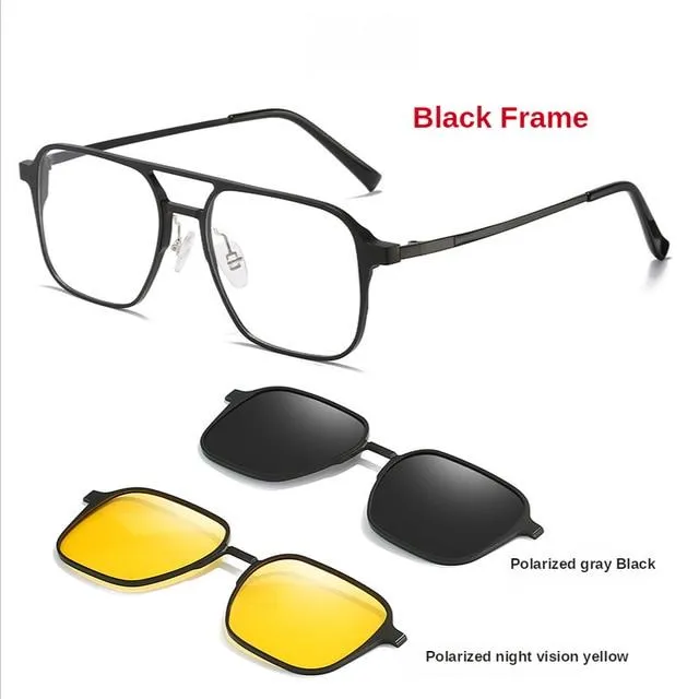 Metal Magnetic Eyeglasses Frame Sunglasses Cover Glasses