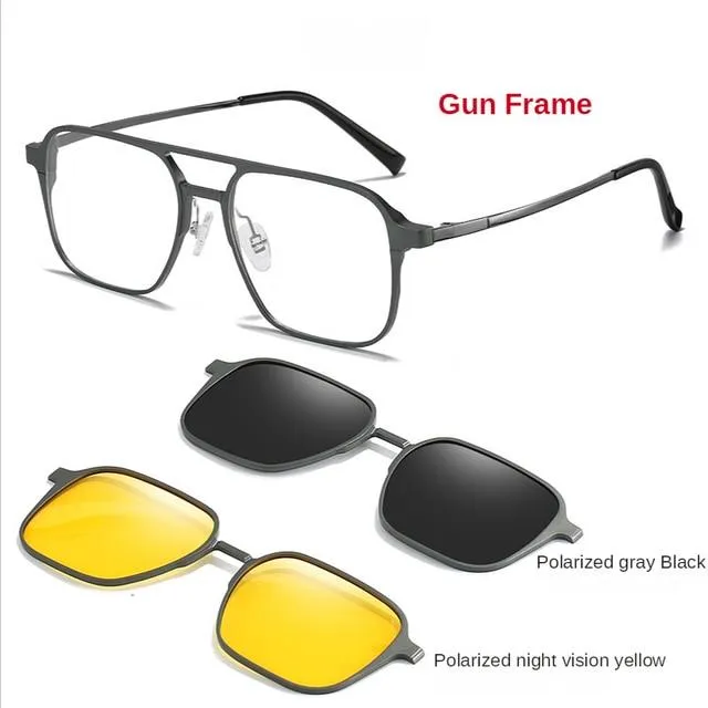 Metal Magnetic Eyeglasses Frame Sunglasses Cover Glasses