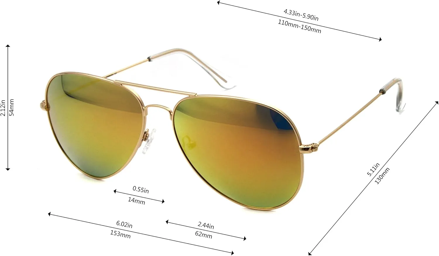 Metal Sunglasses Fashion UV400 Polarized Lens