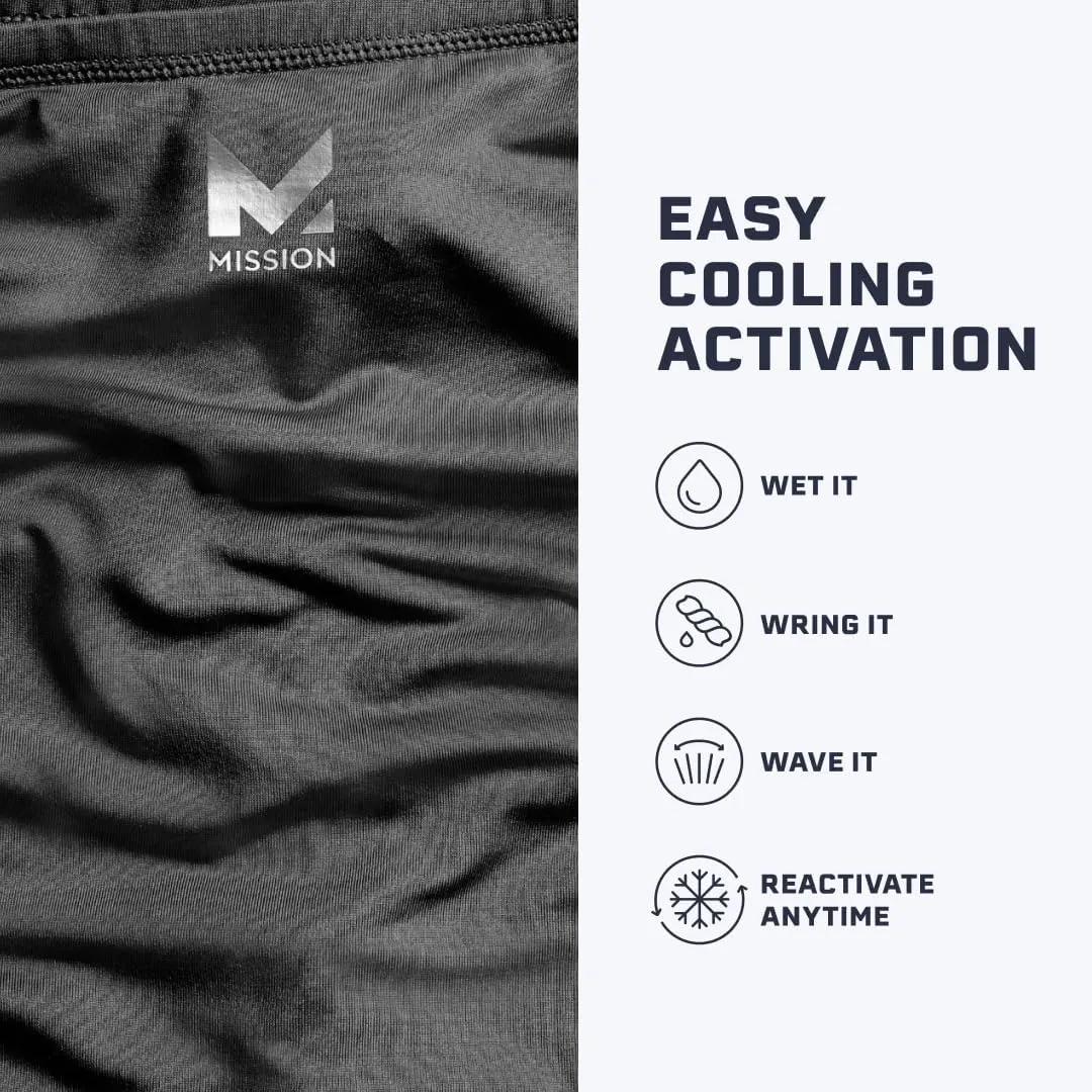 MISSION Cooling UPF Multi-Use Neck Gaiter Men’s & Women’s Buff for Working, Running Sports Sweat & Water Activated Technology