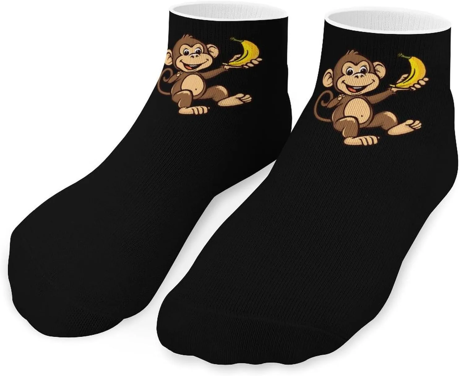 Monkey Banana Ankle Socks Breathable Low Cut Sports Socks Casual No Show Sock for Women Men