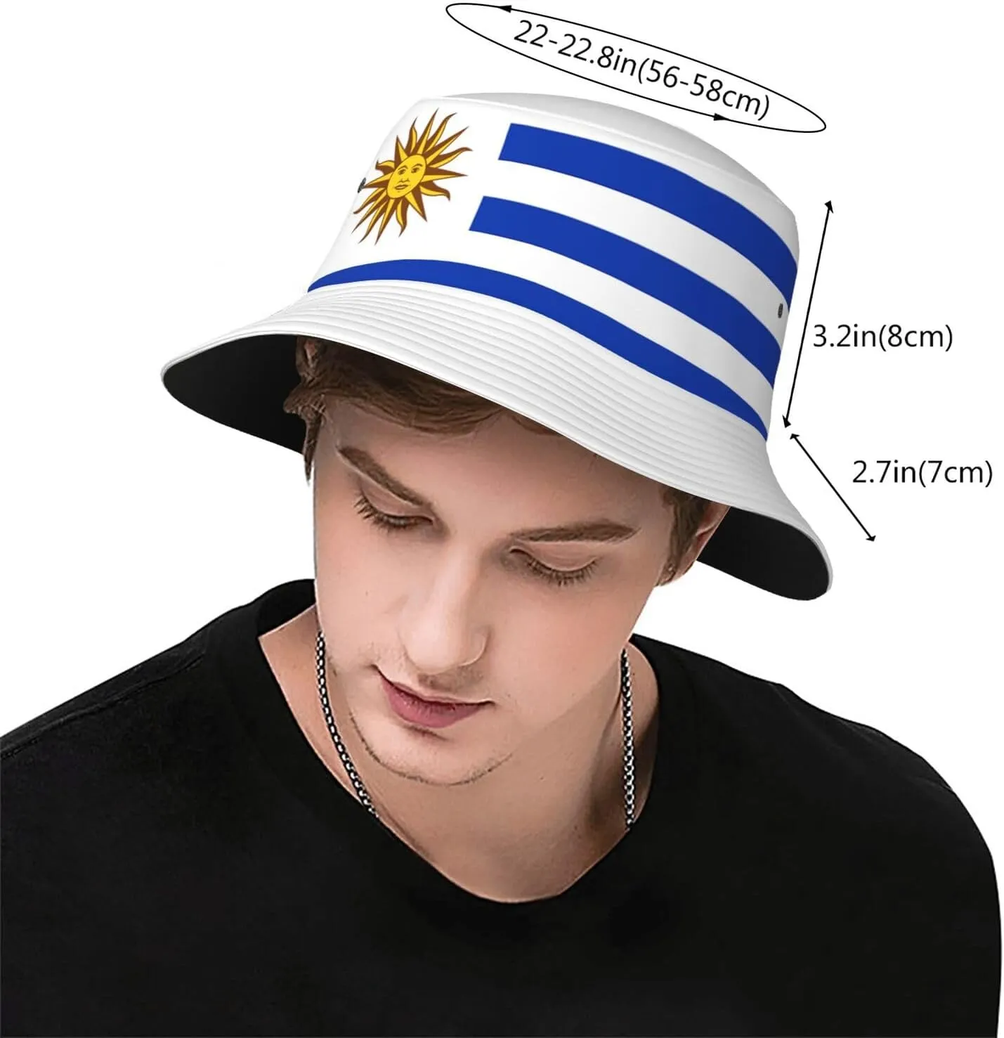 National Flag Bucket Hats with Headband Set Mens Womens - Cute Flag Summer Sun Hats Fisherman Hat Packable for Outdoor