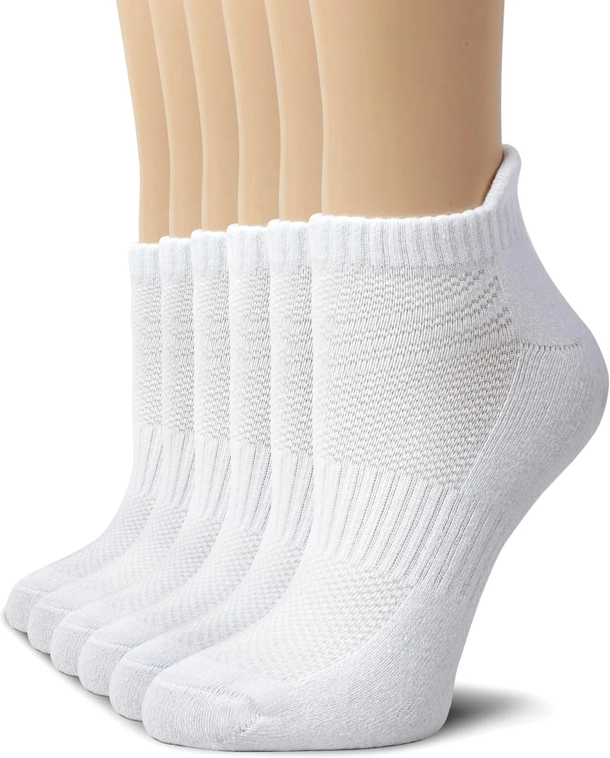 NevEND Ankle Athletic Running Socks Low Cut Cotton Sports Tab Socks for Men and Women 6 Pairs