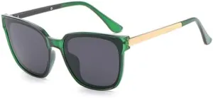 New 2025 Fashion Sunglasses Woman Retro Shades Sun Glasses Female Black Vintage Cat Eye Driving,green black,One size