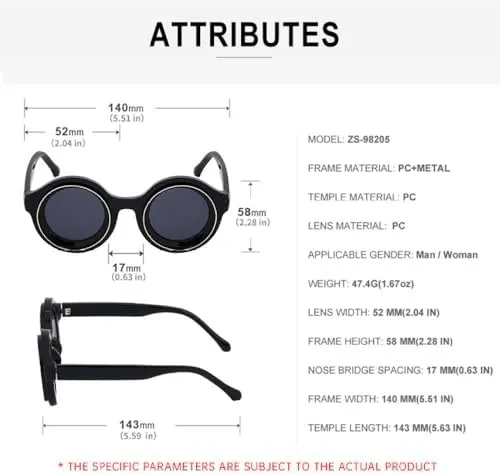 New 2025 Small Frame Round Steampunk Sunglasses Men Luxury Punk Glasses For Male Shades Vintage Eyewear UV400
