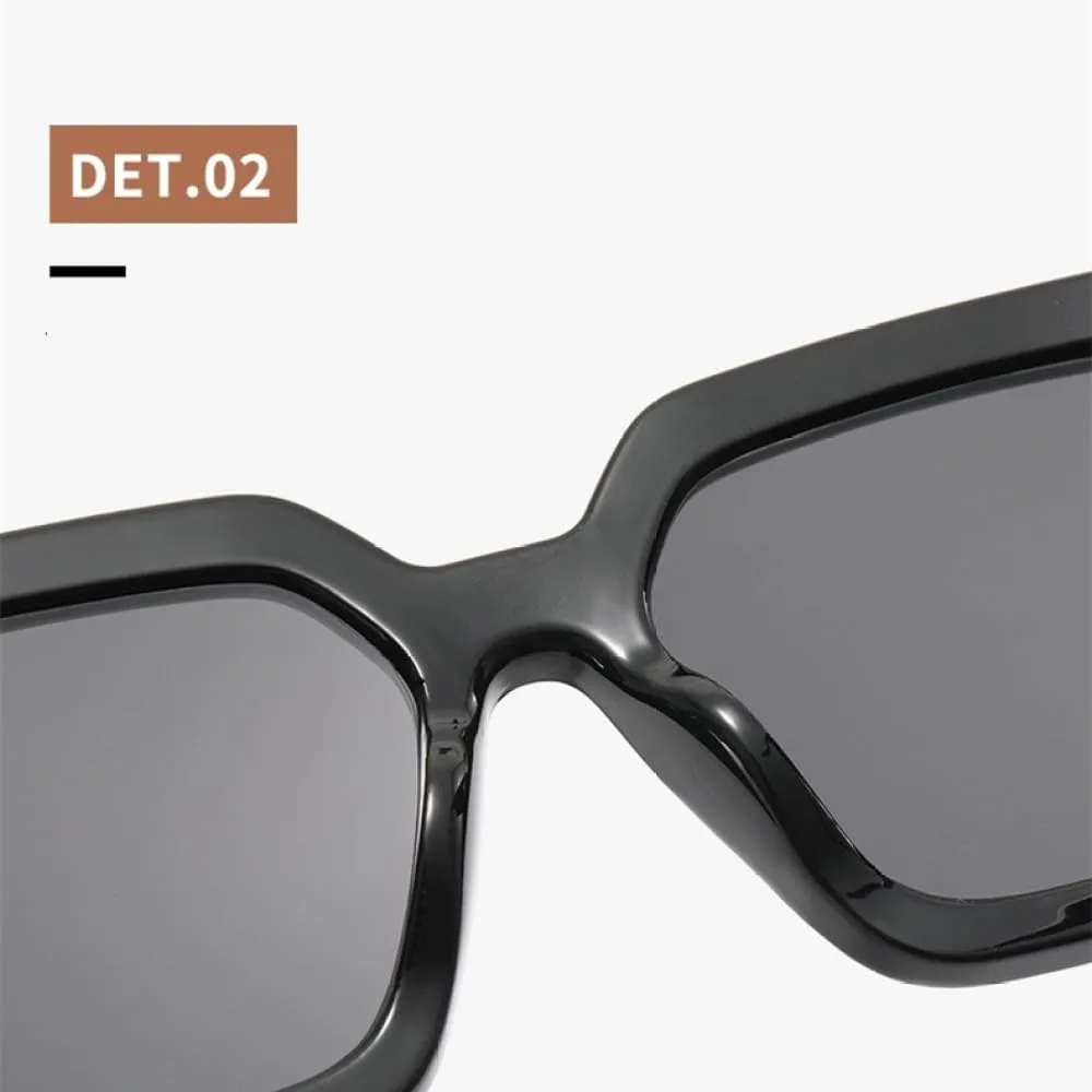 New 2025 Square Sunglasses Women Fashion Vintage Big Cat Eye Shades Men Luxury Sun Glasses UV400 Oversized Eyewear