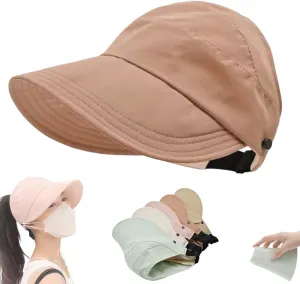 New Classupery Outdoor UV Protection Hollow Top Sun Hat,Summer Hats for Women 2025, UV Protection Wide Brim Adjustable