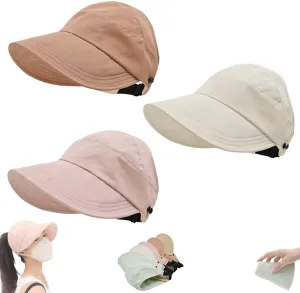 New Classupery Outdoor UV Protection Hollow Top Sun Hat,Summer Hats for Women 2025, UV Protection Wide Brim Adjustable