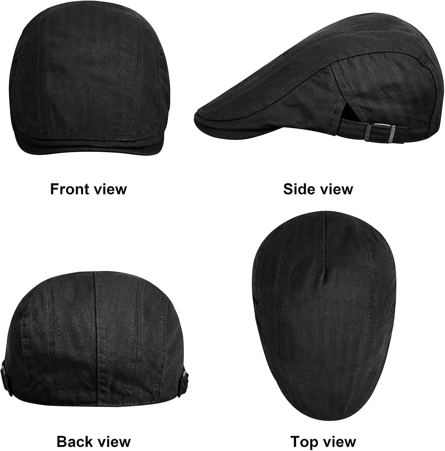 Newsboy Cap for Men Flat Hats Adjustable Breathable Irish Caps Cabbie Ivy Driving Hunting Sport Golf Outdoor