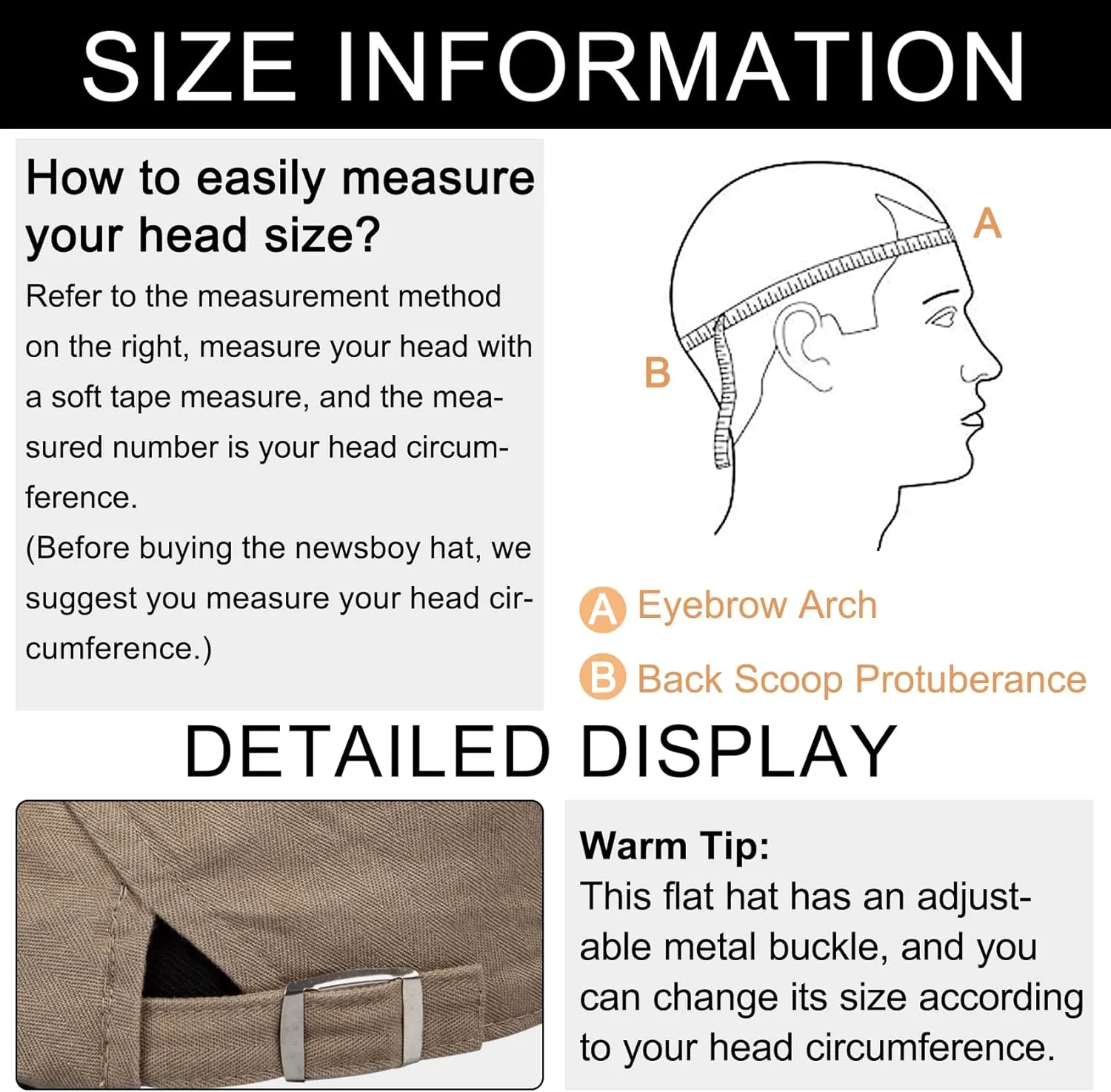 Newsboy Cap for Men Flat Hats Adjustable Breathable Irish Caps Cabbie Ivy Driving Hunting Sport Golf Outdoor