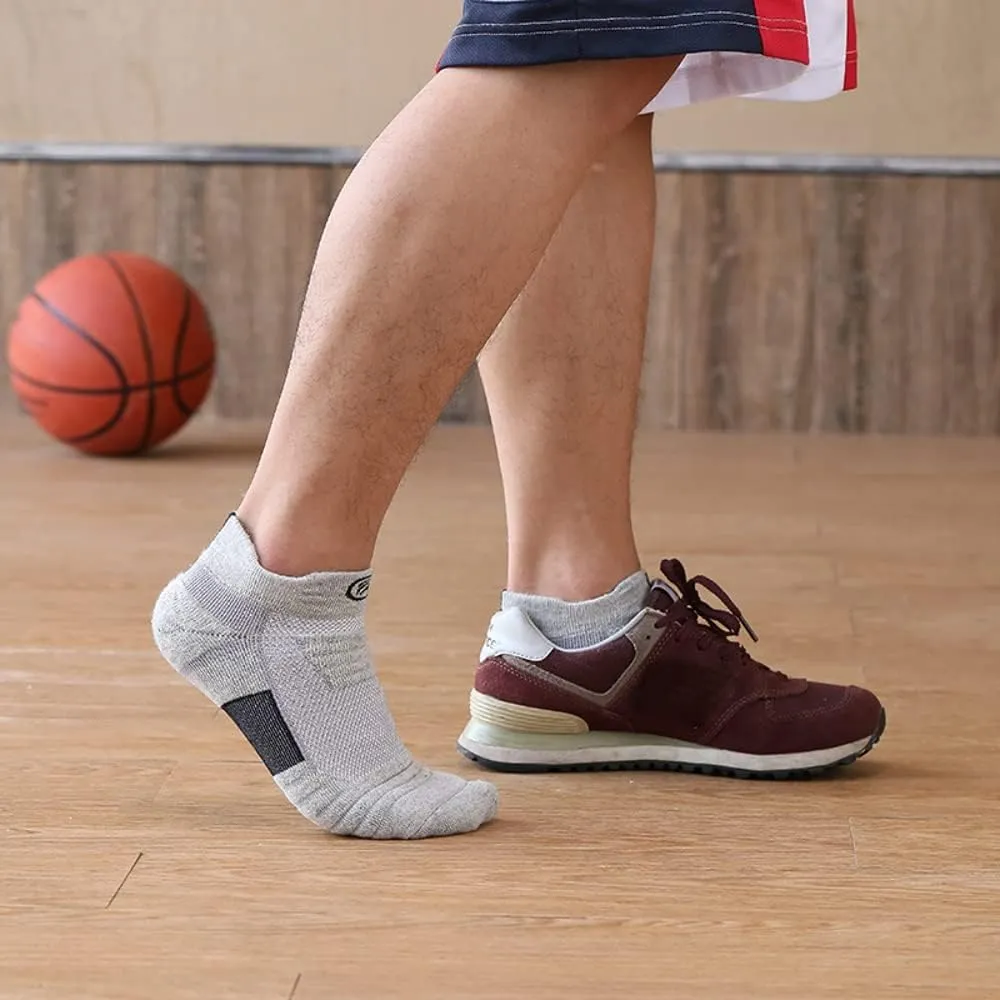 NIGEIYEME 6 Pairs No Show Men Socks Ankle Athletic Running Socks Breathable Performance Cushion Cotton Low Cut Socks