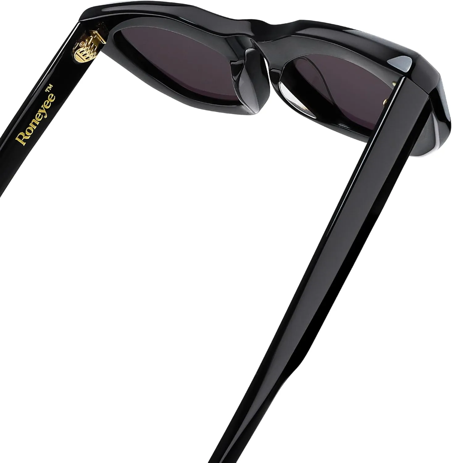 Non Polarized Cat Eye Acetate Sunglasses 145mm Frame with UV Protection Impact Resistant Nylon Lens Retro Shades