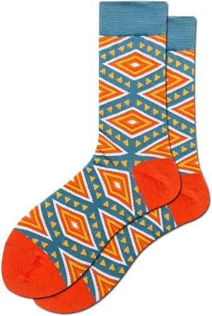 Novelty Fun Turkey and Fruit Print Casual Socks - Sunflower, Avocado, Cheese, and Parrot Animal Print