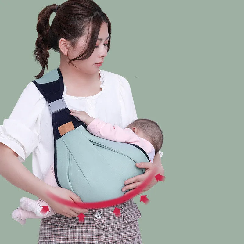 One-handed Newborn Baby Carrier Sling Safety Ring Comfortable Infant Bag | Brodtica.com0000