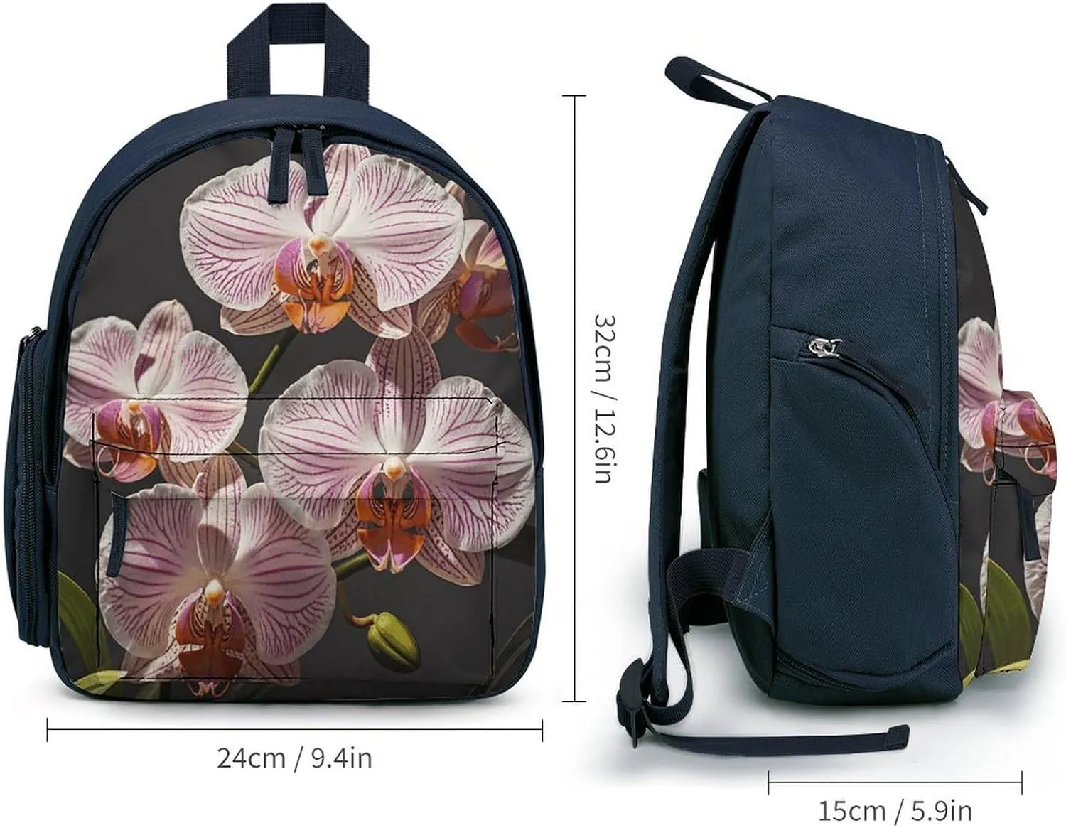 Ophelia Orchid Travel Backpack Casual Bag Lightweight Hiking Backpacks for Business, Travelling, Hiking