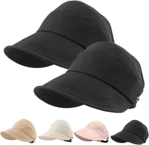 Outdoor Uv Protection Hollow Top Sun Hat, 2024 New Women's Large Brim UV Protection Empty Top Sun Hat, Outdoor Wide Brim Hat