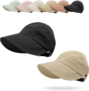 Outdoor Uv Protection Hollow Top Sun Hat, Women's Large Brim Empty Top Sun Hat, Wide Brim Sun Hat, Quick Drying