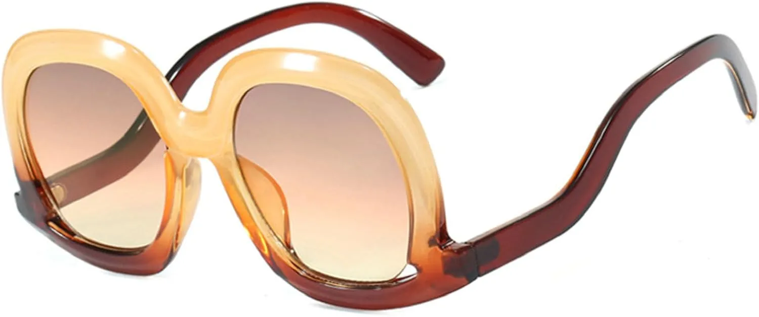 Oversized Big Frame Sunglasses Women Fashion Vintage Trending Sun Glasses Punk Designer Sexy Ladies Shades UV400