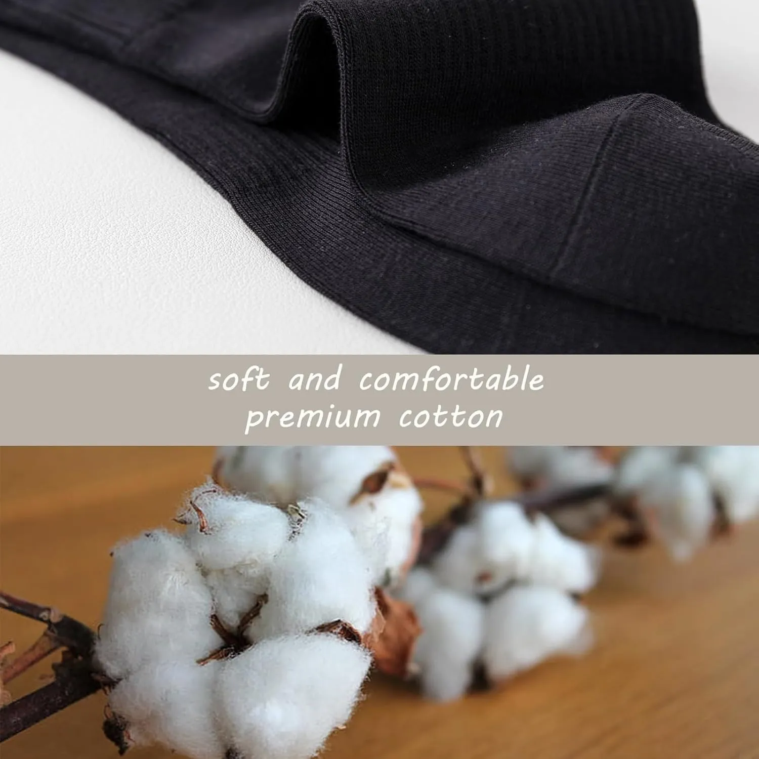 PADFOM Men's Athletic Ankle Socks 5 Pairs Thick Cushion Running Socks for Men Cotton Socks 7-12