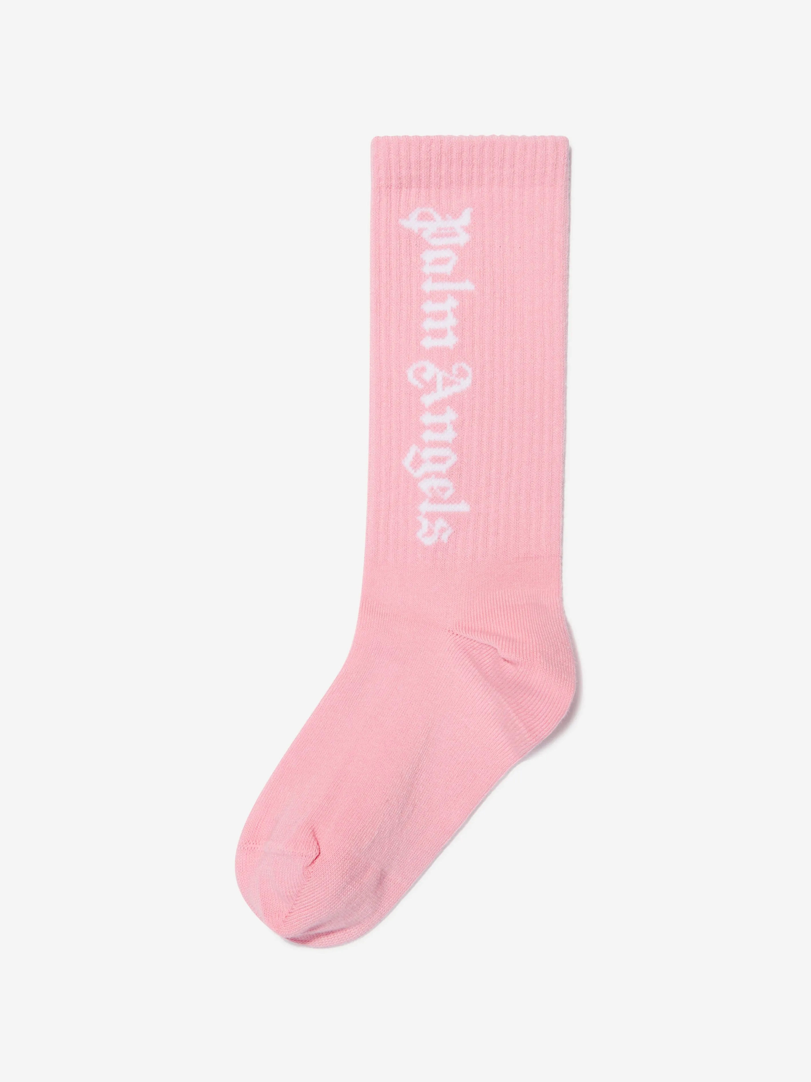 Palm Angels Girls Logo Socks in Pink