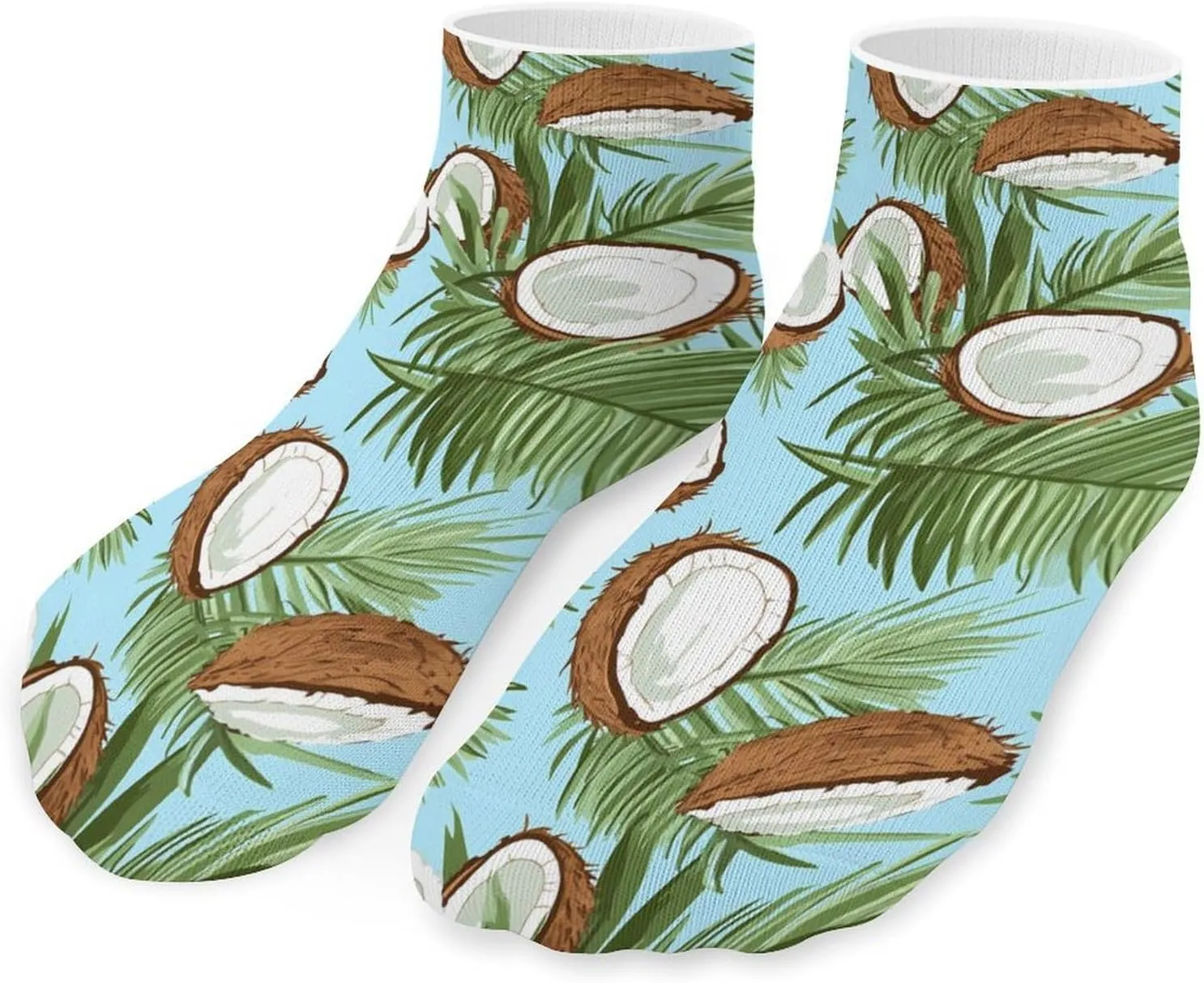 Palms And Coconut Low Cut Ankle Socks Non Slip Invisible Liner Sock Pack Casual Socks For Men Women