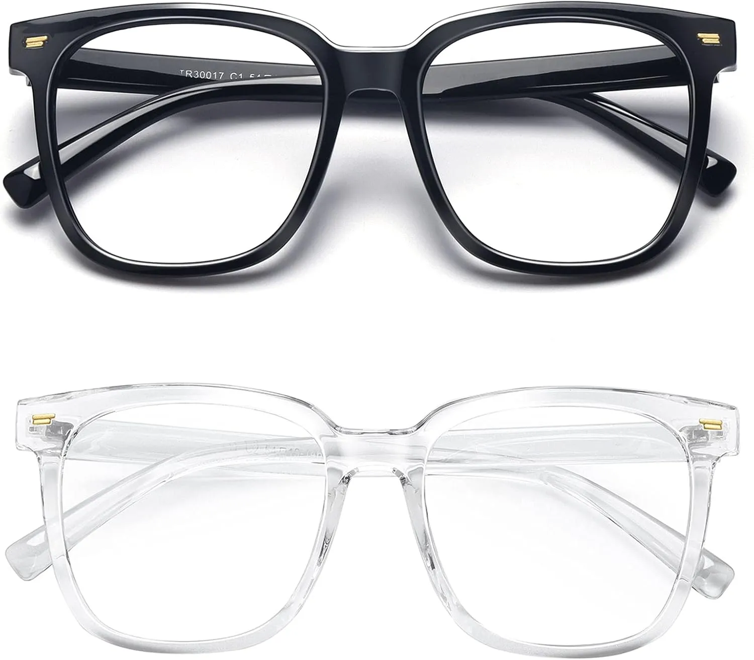 PANNER Oversized Square Blue Light Blocking Glasses for Women Men Anti Glare Reduce Eyestrain Computer Glasses